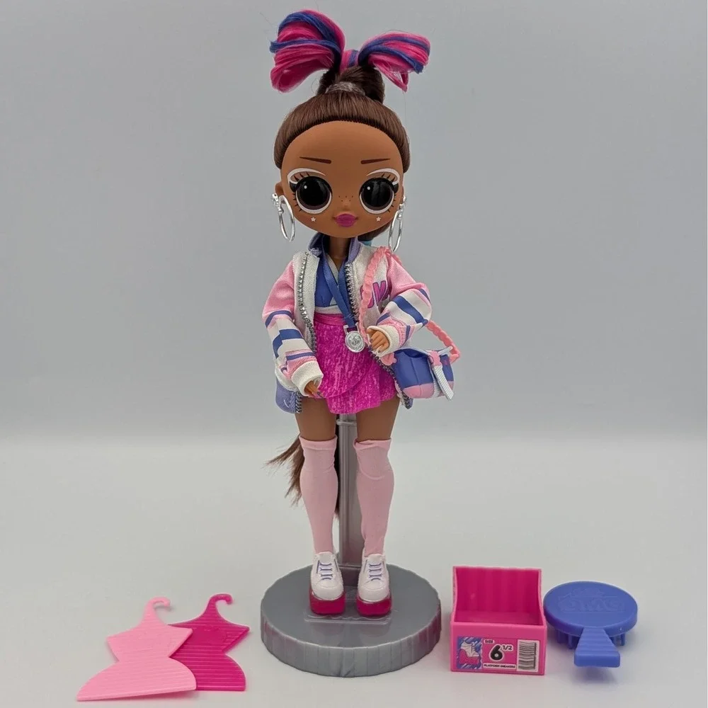 LOL OMG Cheer Diva All Star BBs Fashion Doll with Accessories and Stand Set